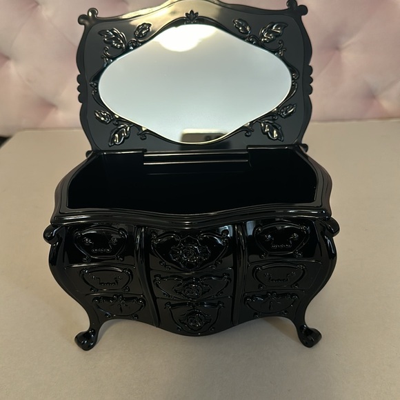 Anna Sui Beauty Box A Mirrored Trinket Chest Black NIB - Picture 4 of 10